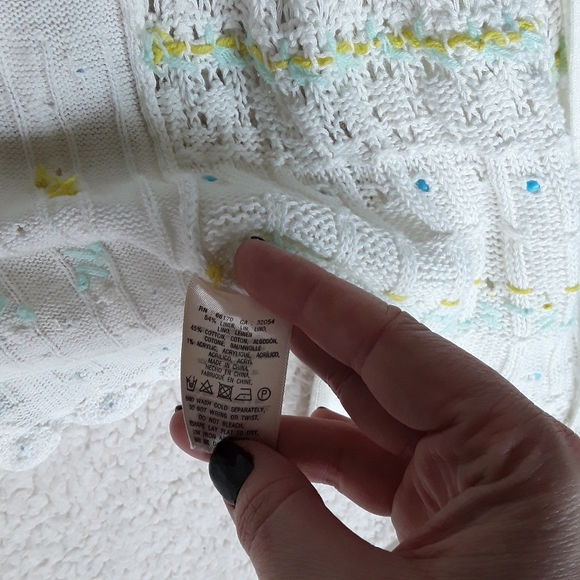 Moth | Anthropologie white Embroidered Cardigan - Picture 3 of 6